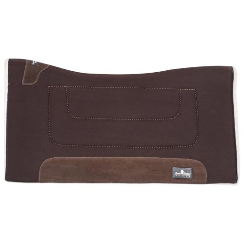 Classic Equine Performance Trainer Saddle Pad, Felt Top, Coffee