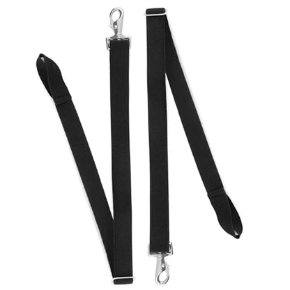 Jeffers Equine Replacement Adjustable Elastic Leg Straps for Horse Blankets, Sheets & Turnout Rug – Durable, Wide 1" Strap, Secure Fit, Adjustable for All Horses – Classic Black - Sold in Pairs