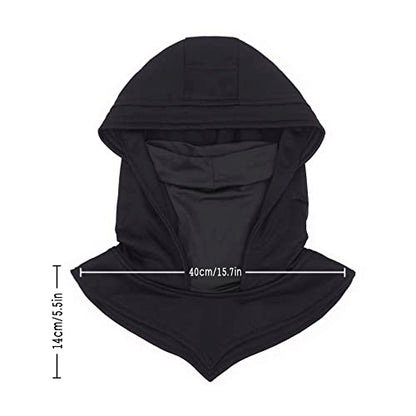 Rogue Punk Neck Warmer Hooded Cape Hat With Mask | Breathable Face & Neck Gaiter | Cowl Hood Scarf For Outdoor & Cosplay