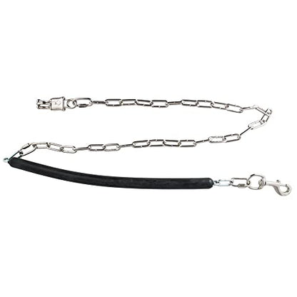 Dura-Tech Horse Cross Tie | 33-75 Inch Adjustable Length | Quick Release Panic Snap | Chew-Resistant Rubber Section | Converts to Trailer Tie