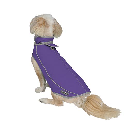 Jacket for All Dogs, Fleece-Lined, Waterproof Doggie Vest, Reflective Pet Parka (2200) (X-Small, Purple) - color: Purple, size: X-Small