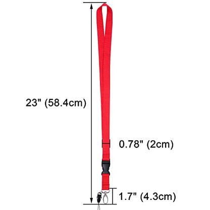 Wisdompro Office Lanyard, 6 Pack 23" Neck Strap Lanyards - Black, Blue, Red - color: 6pack(2pcs Each Red, Black & Blue)