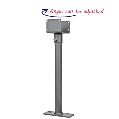 3.6" Saddle Roof Riser 18-1/4" High Heavy Duty Stainless Steel with Black Finish Roof Riser Brackets for Patio Pergola, 2Pack
