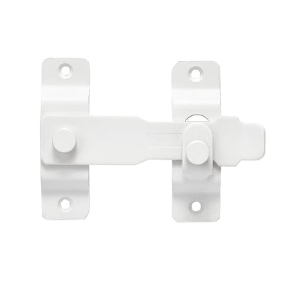 2 Packs Matte White Barn Door Latches，4.33”x 3.23” Flip Door Latch - color: Matte White_2 Pack