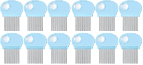 6 Pcs Head Lice Remover Nit, Removal Hair Comb with Magnifier - size: 6 Count (Pack of 2)