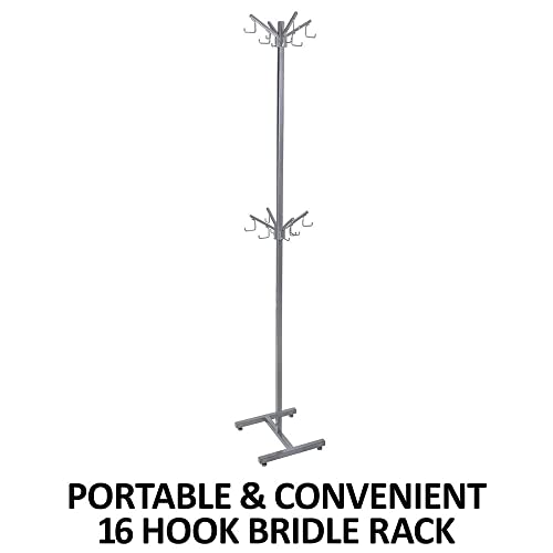 EASY-UP Pro Series Free Standing Bridle Rack | Perfect for Busy Stables | Holds 16+ Bridles | Portable & Easy Assembly | Space-Saving Design | 7-Year Warranty