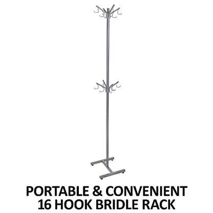 EASY-UP Pro Series Free Standing Bridle Rack | Perfect for Busy Stables | Holds 16+ Bridles | Portable & Easy Assembly | Space-Saving Design | 7-Year Warranty