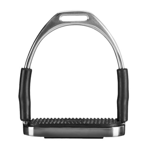 Flex Stainless English Saddle Stirrups Iron Pads Knee Ankle Stress Pain Relief - size: 5 Inch