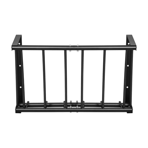 Wall Mounted Hay Feeder Rack &Hanging Blanket Holder，27'' Long Hay Rack Heavy Duty Carbon Steel 16 Gallon Livestock Hay Feeder with Rust Resistant Coating,for Horses,Goats,Sheep in Stable and Farm