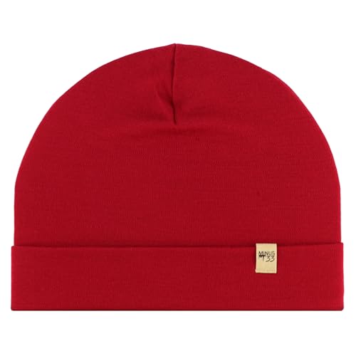 100% Merino Wool Cuff Beanie - Mens & Womens Warm Winter Hat - Watch Cap - Toque - Novelty Beanie - One Size Fits Most - color: True Red