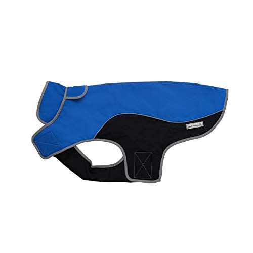 Jacket for All Dogs, Fleece-Lined, Waterproof Doggie Vest, Reflective Pet Parka (6800) (XX-Small, Blue and Black) - color: Blue/Black, size: XX-Small