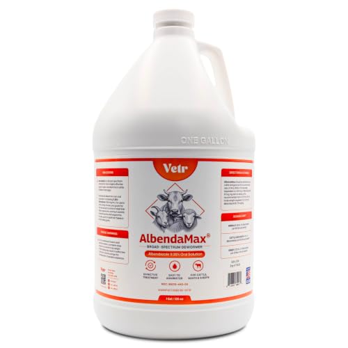vetr AlbendaMax Oral Suspension, Liquid for Cattle, Sheep & Goats – 1 Gallon - size: 1 Gallon