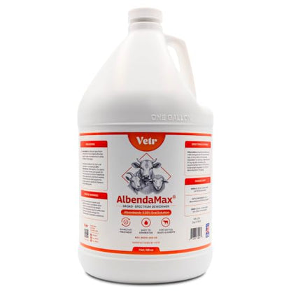 vetr AlbendaMax Oral Suspension, Liquid for Cattle, Sheep & Goats – 1 Gallon - size: 1 Gallon
