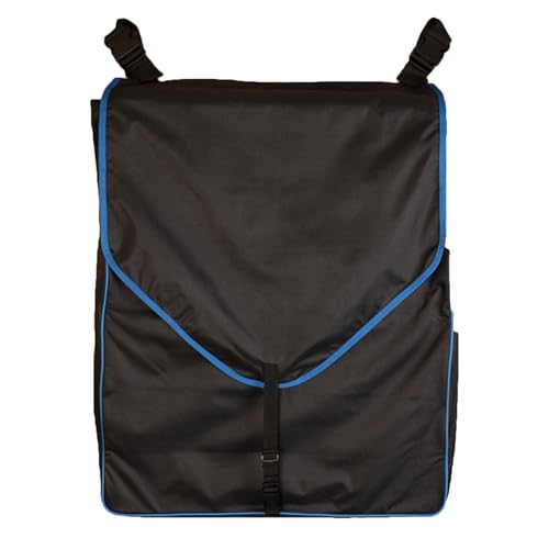 Schneiders Supreme Stall Front Large Horsewear Bag II | Durable 600D Polyester | Teflon Coated | Removable Plexiglass Bottom | Portable & Easy to Hang | Color Black/Royal - color: Black/Royal
