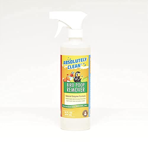 Absolutely Clean Amazing Bird Poop Remover - Just Spray/Wipe - Safely & Easily Removes Bird Messes - Use Indoor/Outdoor - Made in The USA (16 fl oz Pack of 6) - size: 16 Fl Oz (Pack of 6)
