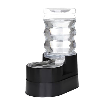 RIZZARI 7L Raised Dog Water Dispenser: Stable Base Design - color: Classic Black, size: 7L
