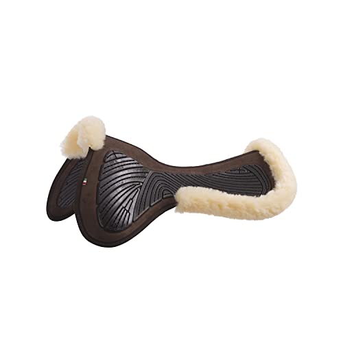 Acavallo Close Contact Twin Sided Gel Saddle Pad Half Sheepskin Edge, Size 3, Natural, Horse Equipment Accessories