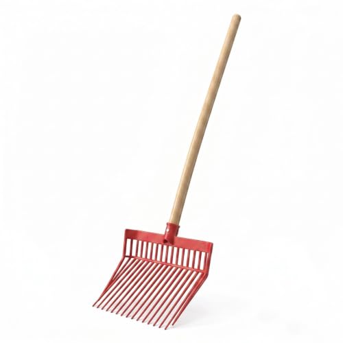 FarmTek DuraFork Manure Fork – 52" Handle, Heavy-Duty Polycarbonate