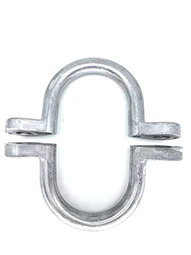 2" I.D Aluminum Trailer Tie Down D-Ring (2-Pack) - Bolt-On Lashing Rope Ring for Horse, Cargo & Utility Trailers, RV, Camper, Boat - Heavy Duty Tie Down Anchor Loop