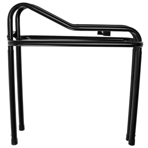 Country Pride Adjustable Saddle Stand, Black Enameled Steel, Collapsible for Storage, Height 20 to 32 Inches, Portable for Car Transport, Barn or Home Use