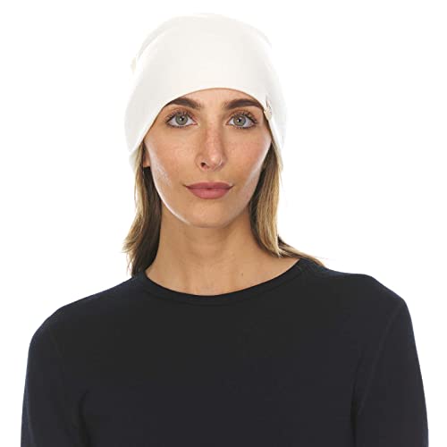 100% Merino Wool Cuff Beanie - Mens & Womens Warm Winter Hat - Watch Cap - Toque - Novelty Beanie - One Size Fits Most - color: Natural Cream