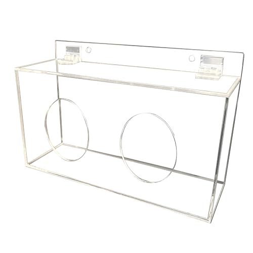 Xymoso Acrylic Rabbit Hay Feeder with Lid,Guinea Pig Hay Rack Holder Chinchilla Cage Accessories for Rabbits Guinea Pigs Bunny