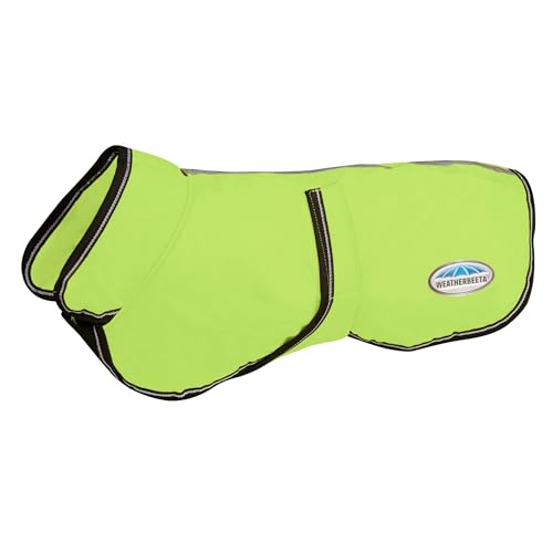 WeatherBeeta ComFiTec Reflective Parka 300D Deluxe Dog Coat, Yellow, 14" - color: Yellow, size: 14"