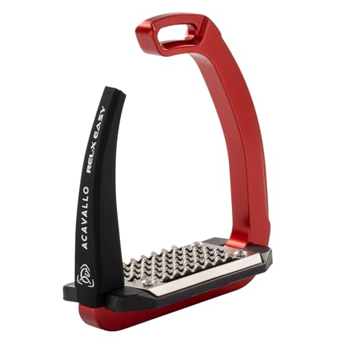 Acavallo Rel-X Easy Stirrups - color: Red