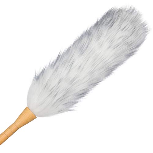 REDECKER Lambswool Duster, Natural Magnet for Dust and Fine Particles, Cleans Without Scratching, 29-1/2 inches - Lambs Wool Dusters for Cleaning - Lambs Wool Duster, Made in Belgium Reusable Duster - size: 29-1/2-Inches