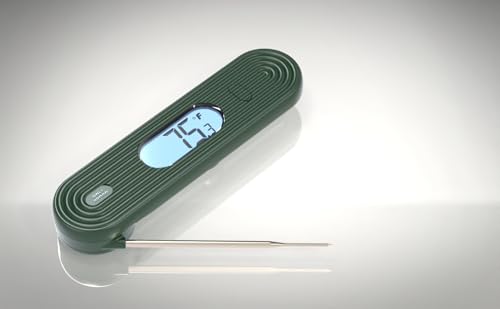 ONLY HUMAN HDP-01 Digital Instant Read Meat Thermometer, High Accuracy Food Cooking Thermometer with Ultra Bright Backlight Display (Forest Green) - color: Forest Green