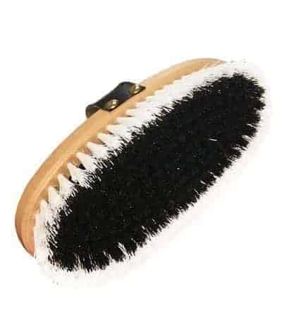 MPMH Premium Black Body Brush/Elastic Strap/ 7'/3-5' Wooden Block and Soft Trim For Horse - size: Small