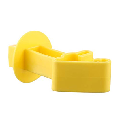 25-Pack Electric Fence T-Post Insulators, Snap-On Extended - color: Yellow