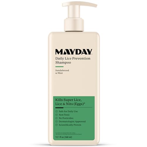 MAYDAY Daily Lice Prevention Shampoo, Non-Toxic, Sandalwood & Mint, 12oz - style: Daily Lice - Shampoo