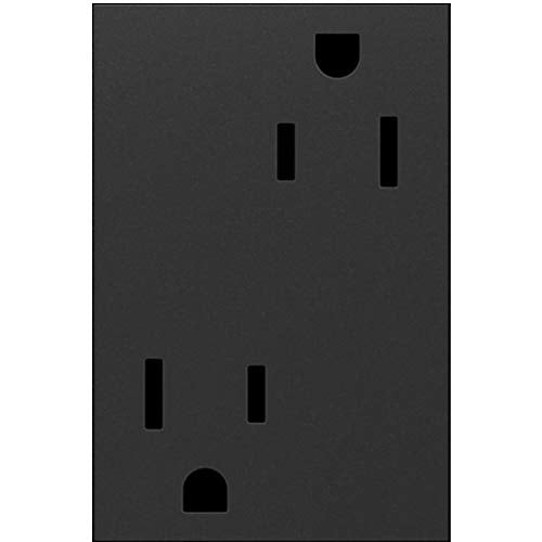 Legrand adorne 15A Tamper-Resistant Plus-Size Outlet (Graphite Finish), ARTR153G4 - color: Graphite, size: 1-Pack No Wall Plate