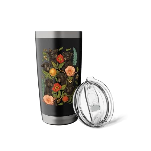 cute baby coat flower Stainless Steel Insulated Tumbler - color: Black