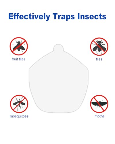 Dichroma 24 Pack Refill Glue Boards Compatible with Fooxem IT10 Fly Trap | Refill for Indoor Fruit Fly Traps, Replacement Sticky Pads for Gnats Moths Mosquitos Pest Control