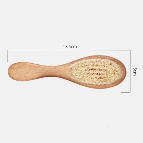 Wooden Handle And Super Soft Goat Hair, Soft Baby Brush For Newborns And Toddlers