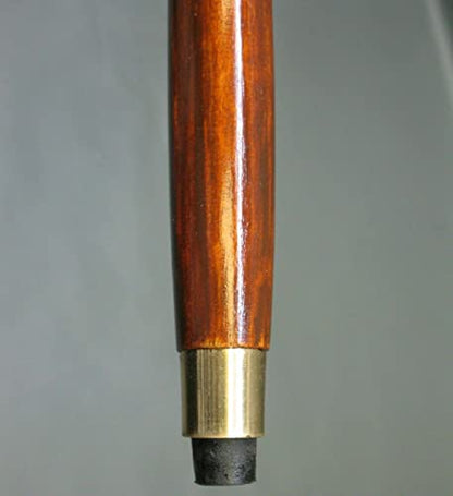 Brass Handle Victorian Telescope Foldable Wooden Walking Stick Cane Ideal Vintage Gift Men Women Father/Mother - style: Skull