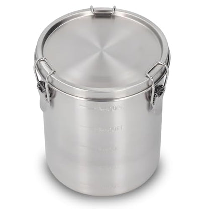 Pongnas Stainless Steel Pet Food Container, Metal Dog Food Container for Dog Food, Cat Food, and Bird Seeds, Compact Kitchen Storage Ideal for Countertop Display(1600ML)