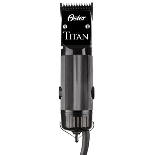 Oster Professional Titan 2-Speed Hair Clipper - Dual-Speed Universal Motor for Womens and Mens Hair Cutting, with Detachable Blades, Blade Guard & Cleaning Kit