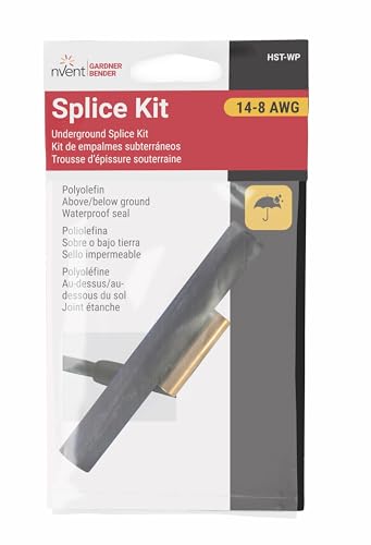 nVent GARDNER BENDER HST-WP Well Pipe Splice Kit, 14-8 AWG, 600V | Waterproof heat-shrink tubing with brass butt splice. (Formerly: Gardner Bender)