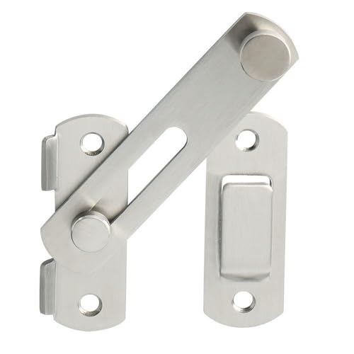 Alise 4 inch Brushed Nickel SUS304 Stainless Steel Gate Latches for Barn Door - color: Brushed Nickel, size: 4 Inch