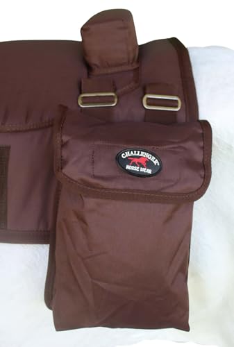 Horse Western Bareback Saddle Pad Trail w/ Pockets Girth Stirrups 39205 - color: Brown