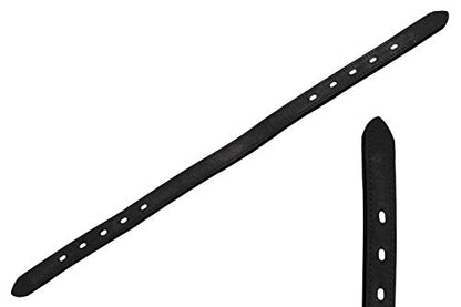 Tahoe Tack Double Stitched Leather Breakaway Halter Replacement Crown – Your Choice of 21" or 25" Length - color: Black, size: 21"