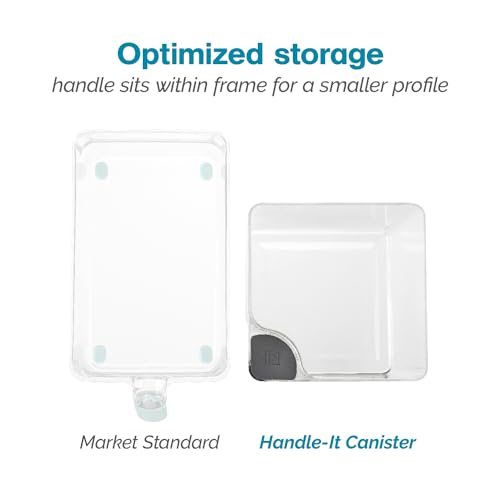Polder Handle-It Canister, BPA-Free Plastic, Stackable Kitchen Storage Container, Air-Tight Food Storage Solution for Pantry, Counter, and Refrigerator Organization, 2.75-Quart