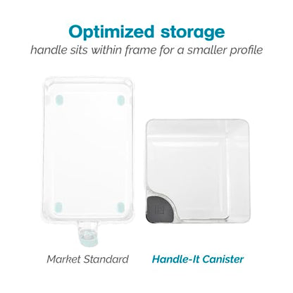 Polder Handle-It Canister, BPA-Free Plastic, Stackable Kitchen Storage Container, Air-Tight Food Storage Solution for Pantry, Counter, and Refrigerator Organization, 2.75-Quart