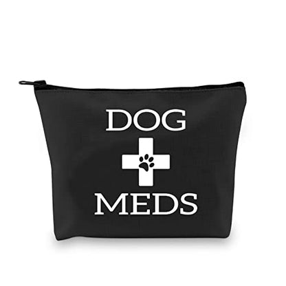 G2TUP Dog Medicine Bag - Vet Tech Gifts, Dog Essentials Storage for Travel, Camping, Car Emergency (Black) - color: Dog Meds black
