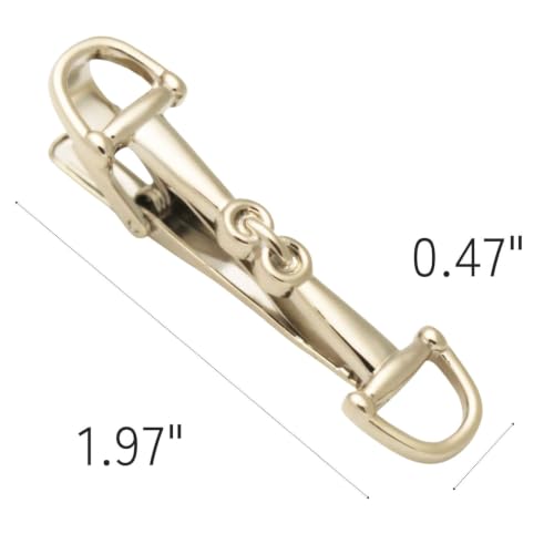Horse Bit Tie Clip Tie Bar Silver Gold - color: Gold