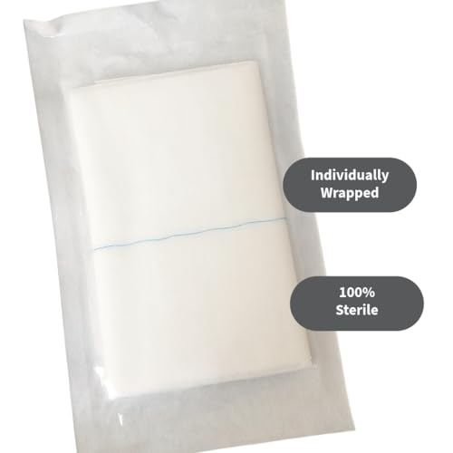 Vakly ABD Pads 5x9 Sterile (50 Pack) – Abdominal Combine Gauze Pads, Extra High Absorbency Non-Adherent Wound Dressing for Heavy Drainage & First Aid, Individually Wrapped