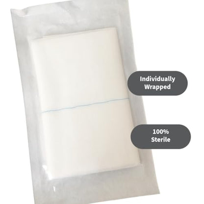 Vakly ABD Pads 5x9 Sterile (50 Pack) – Abdominal Combine Gauze Pads, Extra High Absorbency Non-Adherent Wound Dressing for Heavy Drainage & First Aid, Individually Wrapped